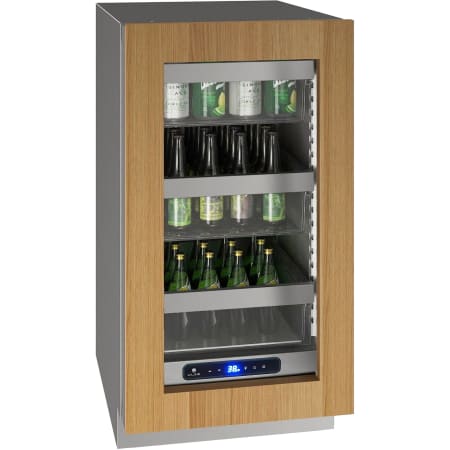 U-Line 18 Inch Wide 3.7 Cu. Ft. Compact Refrigerator with Variable Speed Compressor Panel Ready Glass