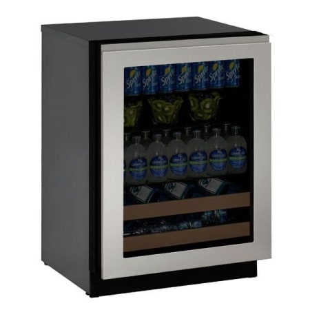 U-Line 24 Inch Wide Handleless Frame Door Panel Kit for U-Line 2000 Series, 3000 Series, and 5 Class Refrigeration Models Stainless Steel