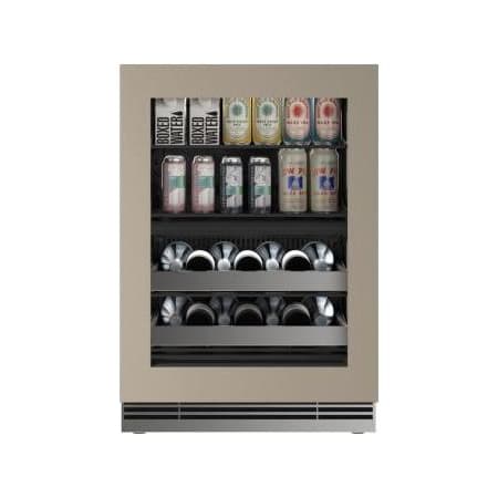 U-Line Home 24 Inch Wide 14 Bottle Capacity and 126 Can Capacity Energy Star Certified Panel Ready Dual Zone Wine and Beverage Cooler Integrated Frame