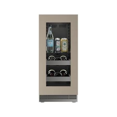 U-Line Home 15 Inch Wide 9 Bottle Capacity and 54 Can Capacity Energy Star Certified Panel Ready Wine and Beverage Cooler with Cantilever Shelving System Integrated Frame