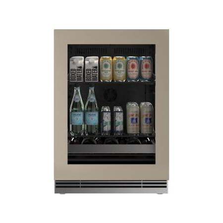 U-Line Home 24 Inch Wide 14 Bottle Capacity and 168 Can Capacity Energy Star Certified Panel Ready Wine and Beverage Cooler with Cantilever Shelving System Integrated Frame