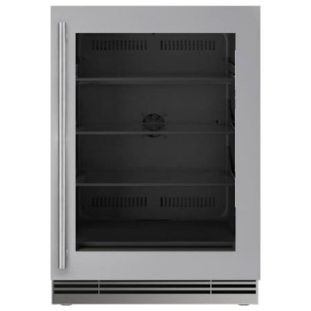 U-Line Home 24 Inch Wide 5.1 Cu. Ft. Energy Star Certified Compact Freezerless Refrigerator for Indoor and Outdoor Use Stainless Frame