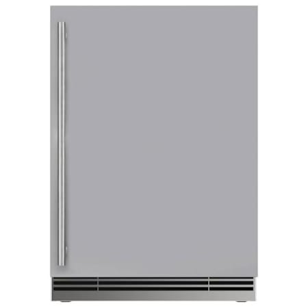 U-Line Home 24 Inch Wide 5.1 Cu. Ft. Energy Star Certified Compact Freezerless Refrigerator Stainless Solid