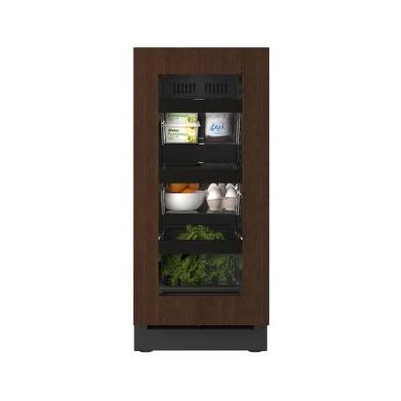U-Line Seamless 15 Inch Wide 2.8 Cu. Ft. Energy Star Certified Panel Ready Compact Freezerless Refrigerator with BrightShield Antimicrobial Protection Integrated Frame