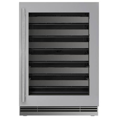U-Line Home 24 Inch Wide 42 Bottle Capacity Built-In Wine Cooler Stainless Frame