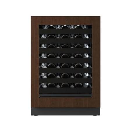 U-Line Seamless 24 Inch Wide 49 Bottle Capacity Panel Ready Built-In Wine Cooler with BrightShield Antimicrobial Protection Integrated Frame