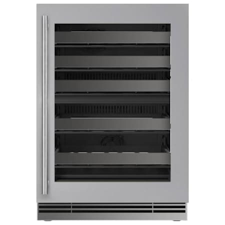 U-Line Home 24 Inch Wide 35 Bottle Capacity Built-In Wine Cooler Stainless Frame