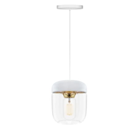 UMAGE Acorn Single Light 5-1/2" Wide LED Mini Pendant Polished Brass with White Cord