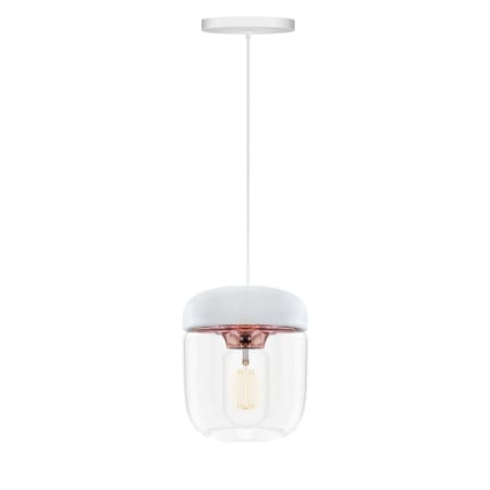 UMAGE Acorn Single Light 5-1/2" Wide LED Mini Pendant Polished Copper with White Cord
