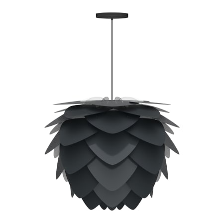 UMAGE Aluvia 23" Pendant in Anthracite Grey Black / Black