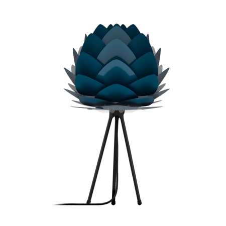 UMAGE Aluvia Single Light 25-7/8" Tall Novelty and Tripod Table Lamp Petrol with Black Cord