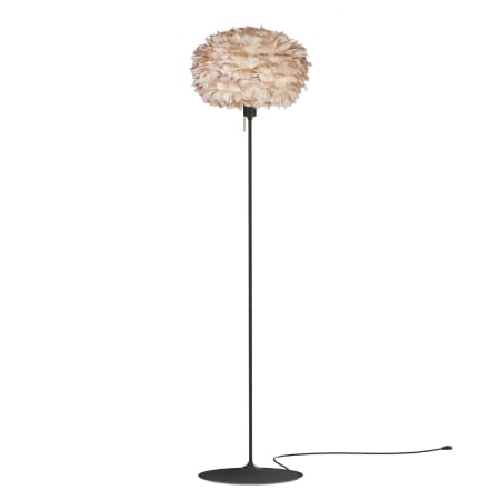 UMAGE Eos Single Light 66-7/8" High Novelty Floor Lamp with a Goose Feather Shade Black / Brown