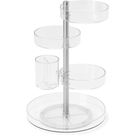 Umbra Pirouette Polystyrene Bathroom Counter Tray Clear / Nickel