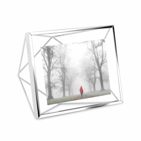 Umbra Prisma 8 Inch x 6 Inch Steel Free Standing Picture Frame Chrome