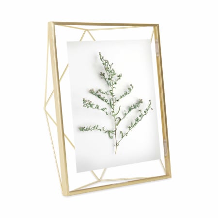 Umbra Prisma 10 Inch Wide Steel Picture Frame by Sung Wook Park Matte Brass