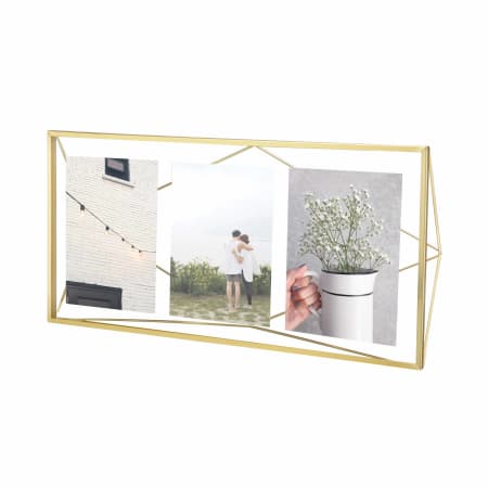 Umbra Prisma 19 Inch x 9 Inch Steel Free Standing Picture Frame Matte Brass