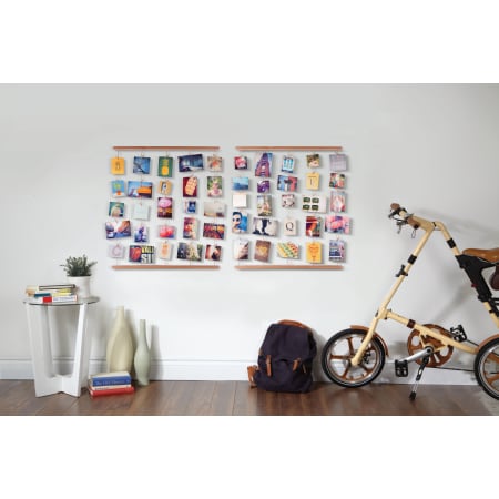 Umbra Hangit 26 Inch Wide MDF Picture Holder with Clothespins by Sung Wook Park Natural