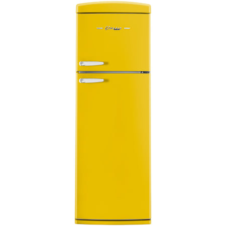 Unique Appliances Classic Retro 27 Inch Wide 11 Cu. Ft. Energy Star Certified Top Freezer Refrigerator Canary Yellow