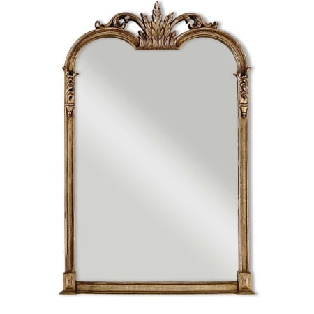 Uttermost 27-1/2" W x 42-1/2" H Arched Framed Bathroom Mirror Champagne Silver Leaf