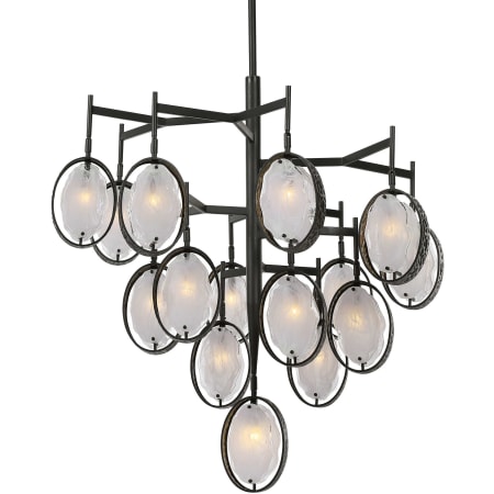 Uttermost Maxin 36" 15 Light Mid-Century Modern Industrial Large Chandelier Dark Hammered Bronze