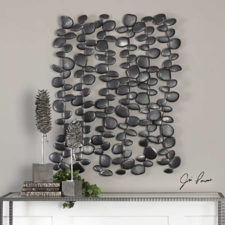 Uttermost 34 Inch x 40 Inch Skipping Stones Iron Dimensional Wall Art by Jim Parsons Charcoal