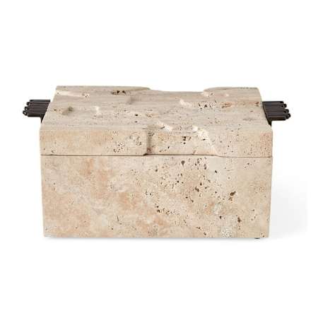 Uttermost Groove Thing Box Beige Travertine