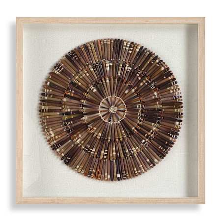 Uttermost Tiger Sea Urchin Shadow Box Brown