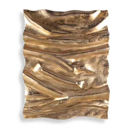 Uttermost Undulate 29" Tall Aluminum Abstract Wall Panel Gold