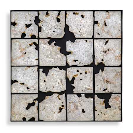 Uttermost Uvalda 41.6" x 41.6" Stone Decorative Panel Black