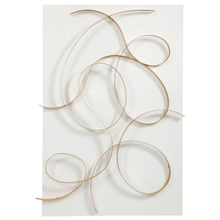 Uttermost Freehand 60" x 44" Frameless White and Gold Scrolled Metalwork Wall Art White / Gold