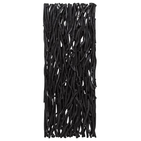 Uttermost Gathered Teak 49" x 19" Frameless Decorative Panel Black