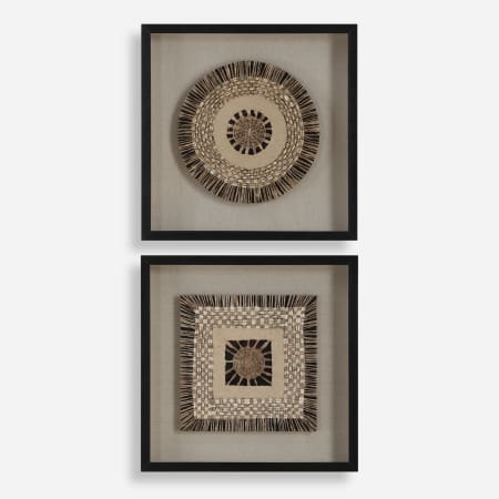 Uttermost Intertwine 24" x 24" Framed Shadow Boxes - Set of 2 Beige