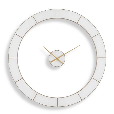 Uttermost 36" Ivory Halo Glass and Iron Analog Wall Mounted Clock Gold / White