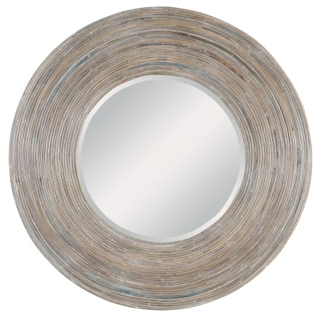 Uttermost Vortex 47" Diameter Circular Framed Bathroom Mirror White Washed