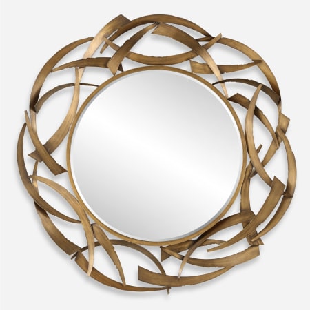 Uttermost Cutting Edge 55" Diameter Circular Framed Bathroom Mirror Bronze