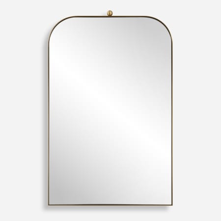 Uttermost Cassidy 21" W x 33" H Arched Framed Bathroom Mirror Brass