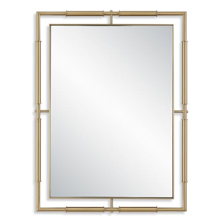Uttermost Its All Connected 30" W x 40" H Rectangular Framed Bathroom Mirror Brass