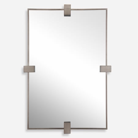 Uttermost Bateau 25-1/4"W x 37-1/4"H Rectangular Flat Accent Mirror Gray