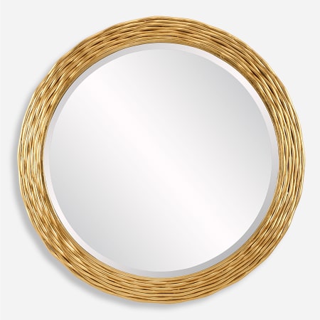 Uttermost Celeste 36" Diameter Circular Framed Bathroom Mirror Gold