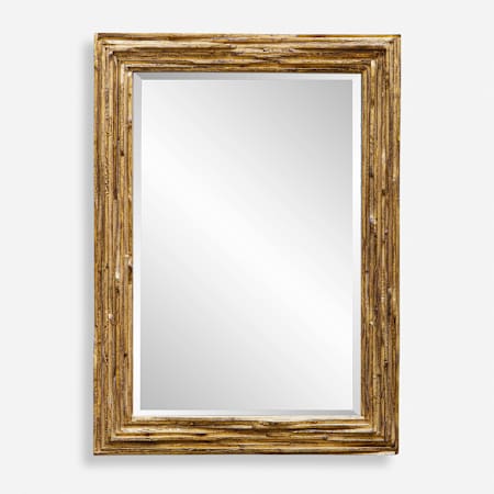 Uttermost Overlap 32"W x 43-11/16"H Rectangular Beveled Accent Mirror Gold