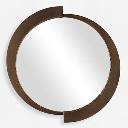 Uttermost Reverse 43-3/4"W x 44-1/2"H Circular Flat Accent Mirror Bronze