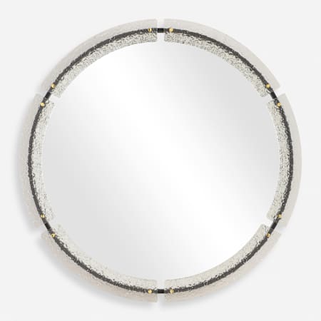 Uttermost Crystalline 37-3/4" Diameter Circular Flat Accent Mirror Black