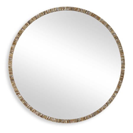 Uttermost Odeon 40-1/4" Diameter Circular Flat Iron and Shell Framed Accent Mirror Bronze