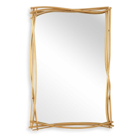Uttermost Curved 26-1/2"W x 39"H Rectangular Flat Iron Framed Accent Mirror Gold
