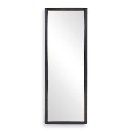 Uttermost Stenton 28" W x 76" H Rectangular Flat Full Length Mirror Black