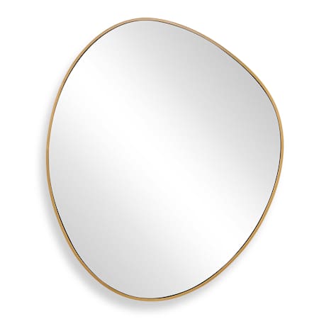 Uttermost Distort 35-1/4"W x 41-3/4"H Specialty Flat Framed Accent Mirror Brass