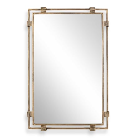Uttermost Elsher 30"W x 45"H Rectangular Flat Framed Accent Mirror Gold