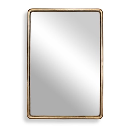 Uttermost Burton 22"W x 32"H Rectangular Flat Framed Accent Mirror Brass