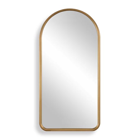 Uttermost Marvell 36"W x 72"H Arched Flat Framed Accent Mirror Gold