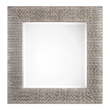 Uttermost Cressida 40" W x 40" H Square Framed Bathroom Wall Mirror Distressed Metallic Silver Leaf